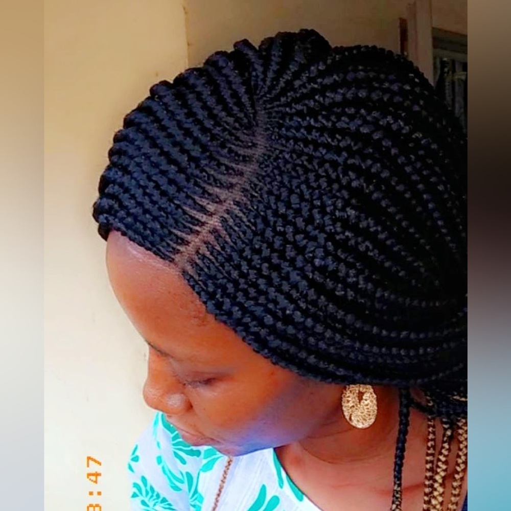 Lace natural braided wigs